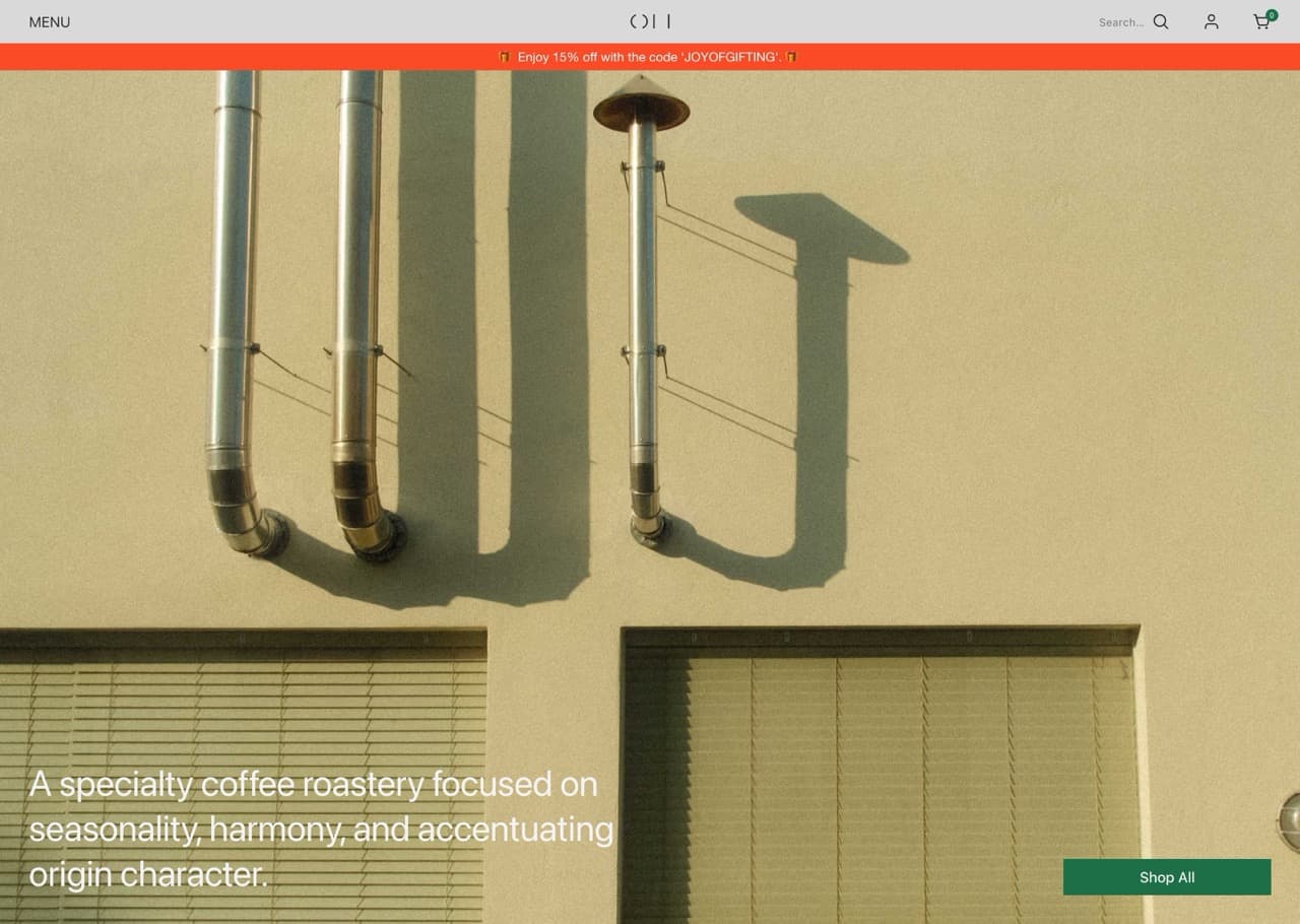 One Half Coffee Website